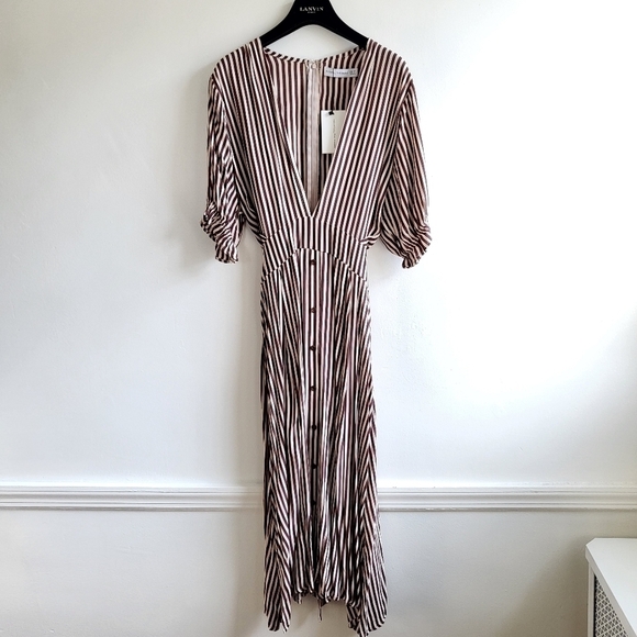 Faithfull The Brand Farah Brighton Stripe Midi Dress NWT Size 6/Medium - Picture 8 of 16